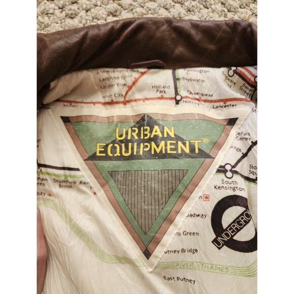 Urban Equipment Vintage Men's Large Leather Suede Aviator Jacket - Picture 11 of 11